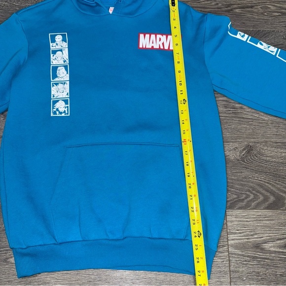 Marvel Mens Avengers Blue Hoodie Sweatshirt Graphic Small - Picture 6 of 9
